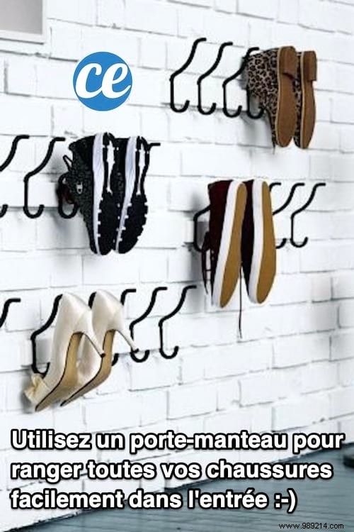 Eliminate Entryway Clutter: Genius Wall Coat Rack Shoe Storage Hack