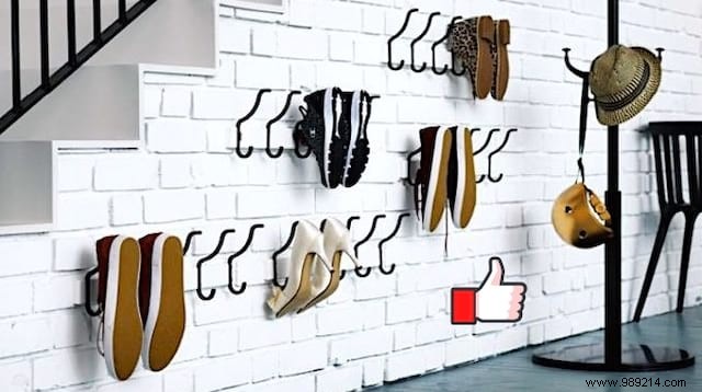 Eliminate Entryway Clutter: Genius Wall Coat Rack Shoe Storage Hack