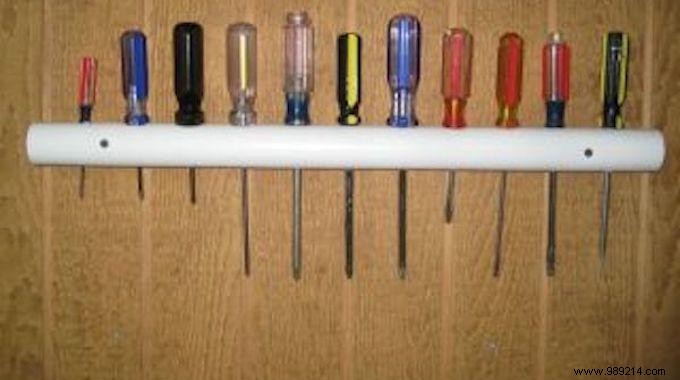 Genius Free DIY Storage Hack: Organize Screwdrivers with PVC Pipe