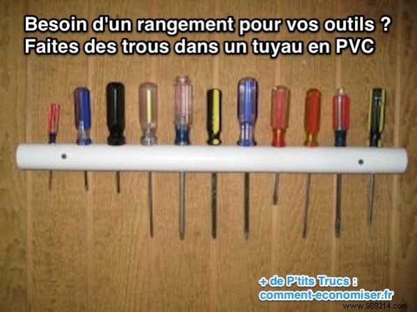 Genius Free DIY Storage Hack: Organize Screwdrivers with PVC Pipe