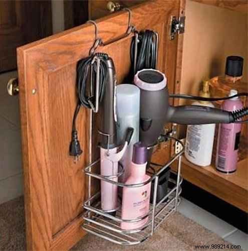 Smart Bathroom Hack: Store Hair Dryer and Tools with a Shower Caddy