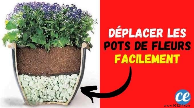 Gardening Hack: Lighten Heavy Flower Pots with Polystyrene for Easy Moving