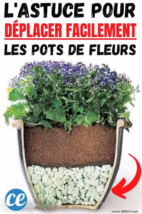 Gardening Hack: Lighten Heavy Flower Pots with Polystyrene for Easy Moving