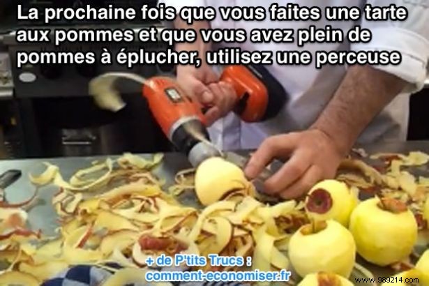Quick Apple Peeling Hack: Use a Power Drill for Effortless Pie Prep