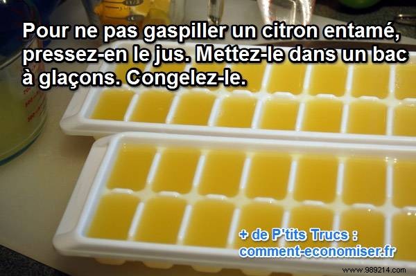 How to Store Lemon Juice Longer: Freeze It in Ice Cube Trays
