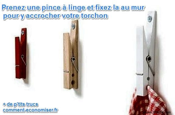 Simple Clothespin Hack: Hang Tea Towels Neatly and Style Your Kitchen