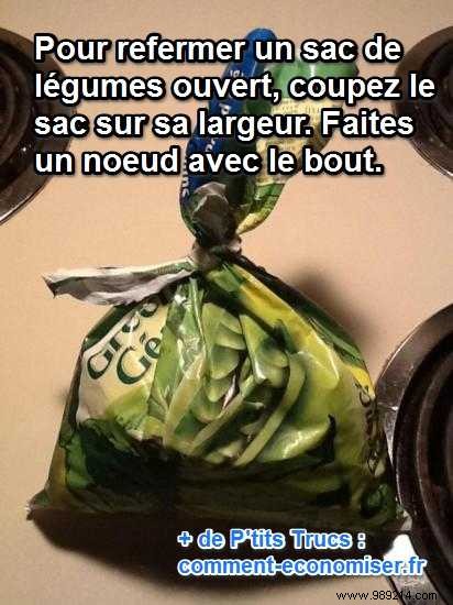 Easy Hack: Reseal Frozen Vegetable Bags Without Clips