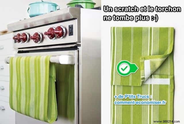 Simple Trick to Stop Your Kitchen Towel from Slipping Off the Oven Handle