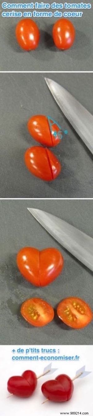 How to Make Heart-Shaped Cherry Tomatoes in 15 Seconds for Your Valentine