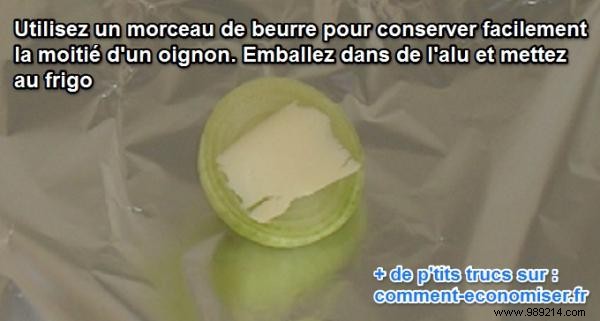 Proven Kitchen Hack: Store Half an Onion Fresh for Days with Butter and Foil