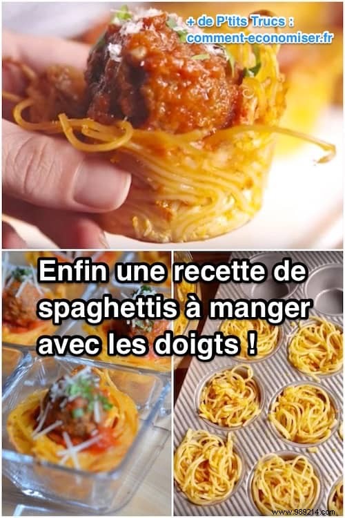 Spaghetti and Meatball Bites: Finger-Friendly Party Recipe in a Muffin Tin