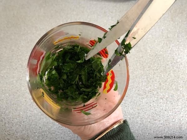 Master Chopping Fresh Herbs in Seconds: The Glass and Scissors Kitchen Hack