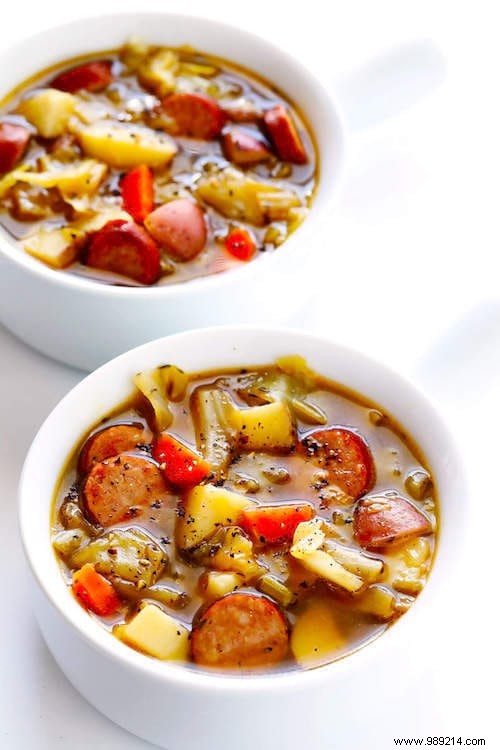 Hearty Cabbage, Sausage, and Potato Soup: Easy, Economical Recipe for 6