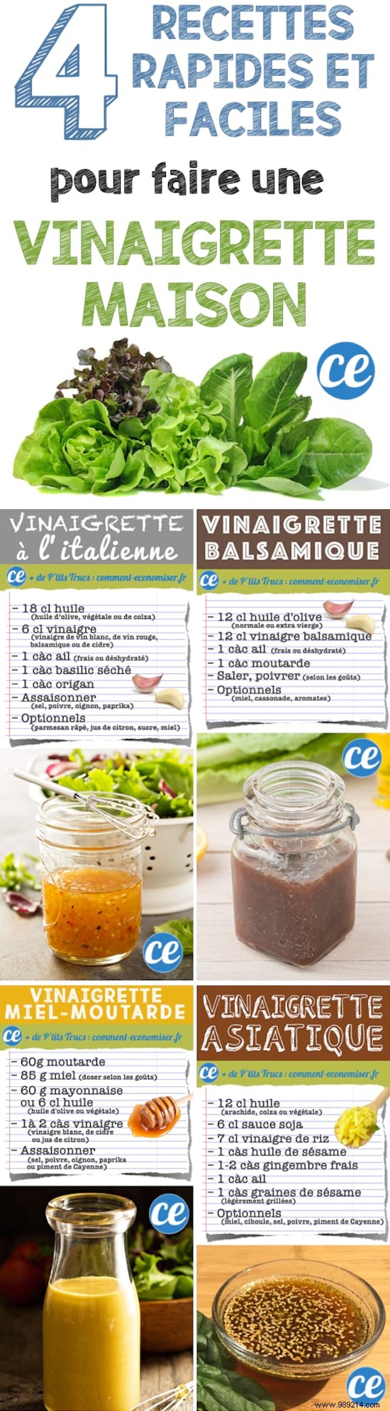 4 Easy Homemade Vinaigrette Recipes Ready in Just 2 Minutes