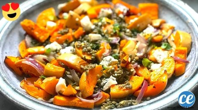 Easy Roasted Butternut Squash with Lentils and Gorgonzola: A Flavorful Vegetarian Recipe