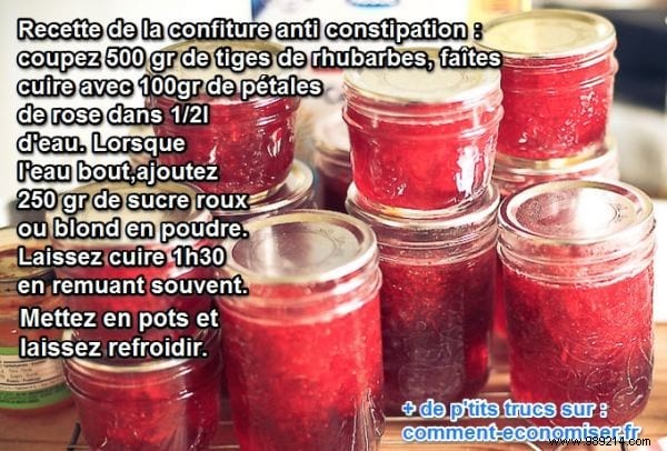 Natural Rhubarb and Rose Petal Jam Recipe for Gentle Constipation Relief