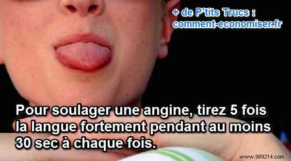 Simple Tongue Exercise to Quickly Soothe Sore Throat Pain from Angina