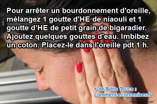 Effective Natural Remedy to Relieve Tinnitus with Niaouli and Bitter Orange Oils