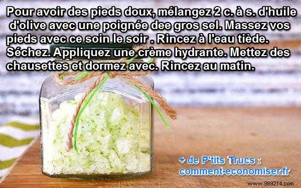 DIY Olive Oil and Coarse Salt Foot Scrub for Baby-Soft Feet