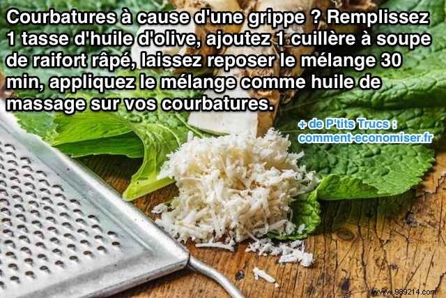 Effective Natural Remedy for Flu-Related Body Aches: Horseradish and Olive Oil