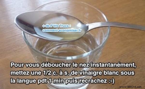 Clear a Stuffy Nose Instantly: Proven White Vinegar Remedy