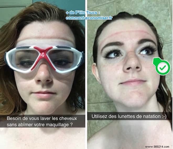 Protect Your Eye Makeup in the Shower: The Simple Swimming Goggles Hack