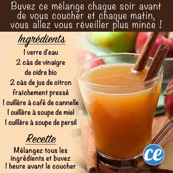 Boost Nighttime Metabolism: Evening Drink with Apple Cider Vinegar and Lemon