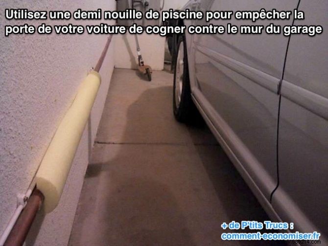 Protect Your Car Door from Garage Wall Damage: Simple Pool Noodle Fix