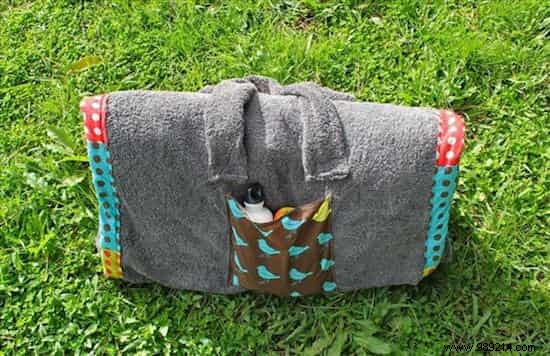 DIY Beach Towel Bag with Built-in Pillow: Easy Step-by-Step Sewing Tutorial