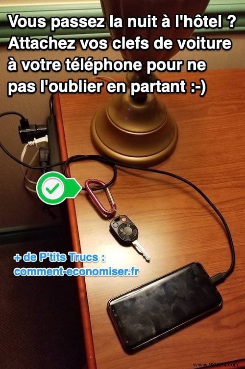 Genius Hotel Hack: Link Car Keys to Phone Charger to Never Forget It