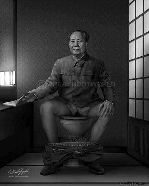 Cristina Guggeri s Satirical Photomontages: World Leaders and Stars in the Bathroom