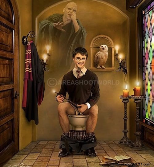 Cristina Guggeri s Satirical Photomontages: World Leaders and Stars in the Bathroom