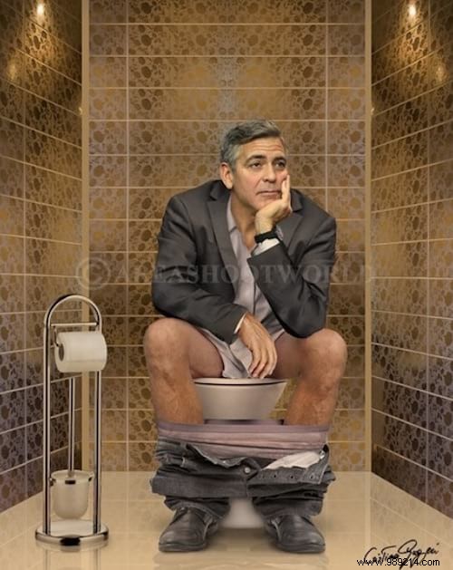 Cristina Guggeri s Satirical Photomontages: World Leaders and Stars in the Bathroom