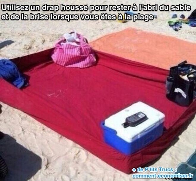 Genius Beach Hack: Keep Sand Off Your Towel Using a Fitted Sheet