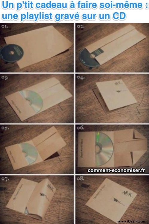 DIY Christmas Gift: Custom Playlist CD with Handmade Packaging for Pennies