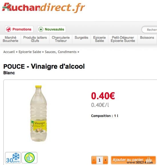 White Vinegar Prices: Real Supermarket Comparison from Paris