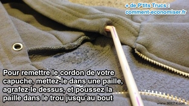 Effortless DIY Fix: Re-Thread a Hoodie Drawstring with a Straw