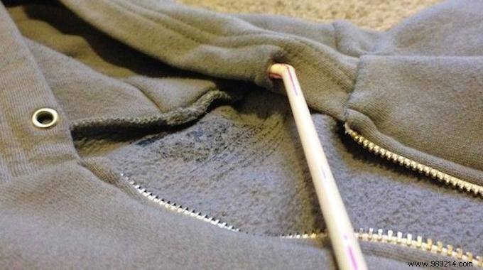 Effortless DIY Fix: Re-Thread a Hoodie Drawstring with a Straw