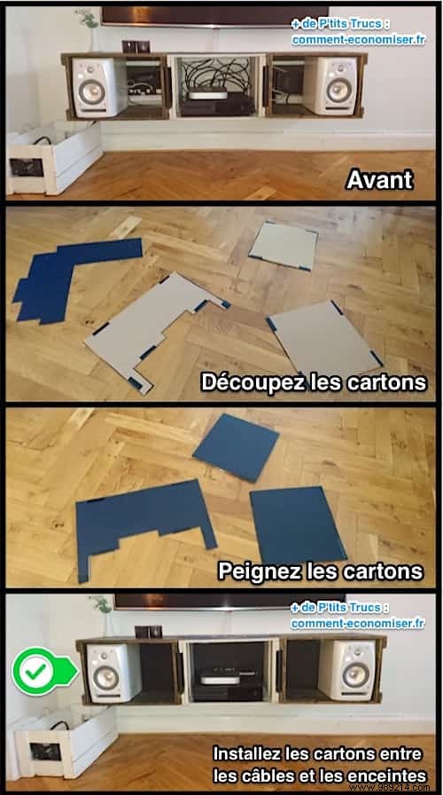 Hide TV Wires for Under €5: Simple Cardboard DIY Solution