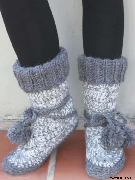 6 Free Knitting & Crochet Patterns for Cozy Bootie Slippers