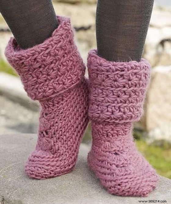 6 Free Knitting & Crochet Patterns for Cozy Bootie Slippers