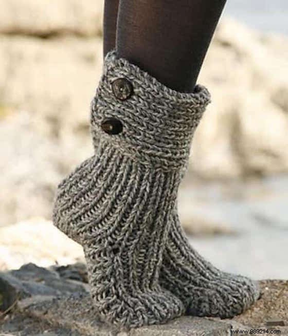 6 Free Knitting & Crochet Patterns for Cozy Bootie Slippers