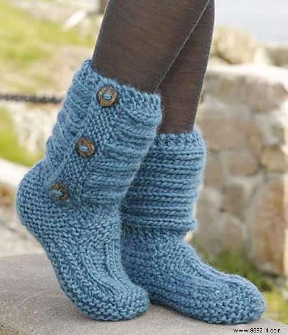 6 Free Knitting & Crochet Patterns for Cozy Bootie Slippers