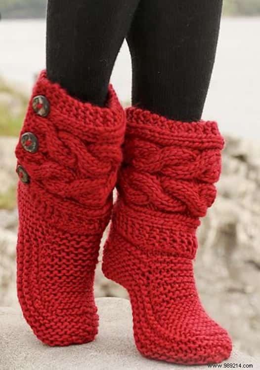 6 Free Knitting & Crochet Patterns for Cozy Bootie Slippers