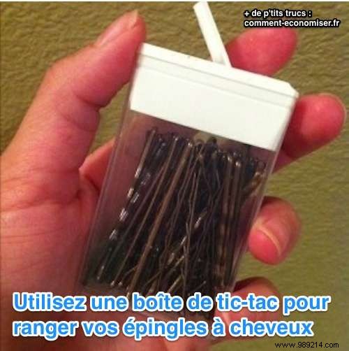 Genius Hack: Store Bobby Pins in an Empty Tic Tac Box and Never Lose Them Again