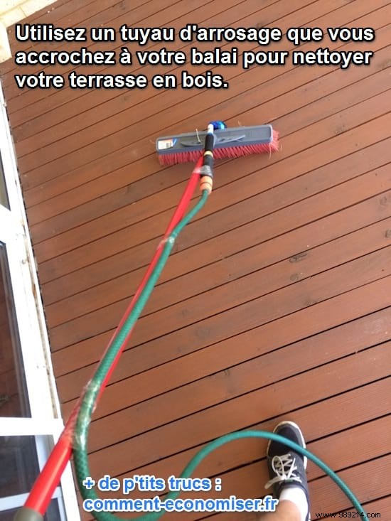 Effortless Wooden Deck Cleaning: The Hose-and-Broom Trick That Works