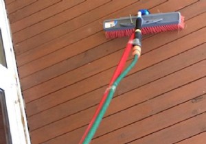 Effortless Wooden Deck Cleaning: The Hose-and-Broom Trick That Works