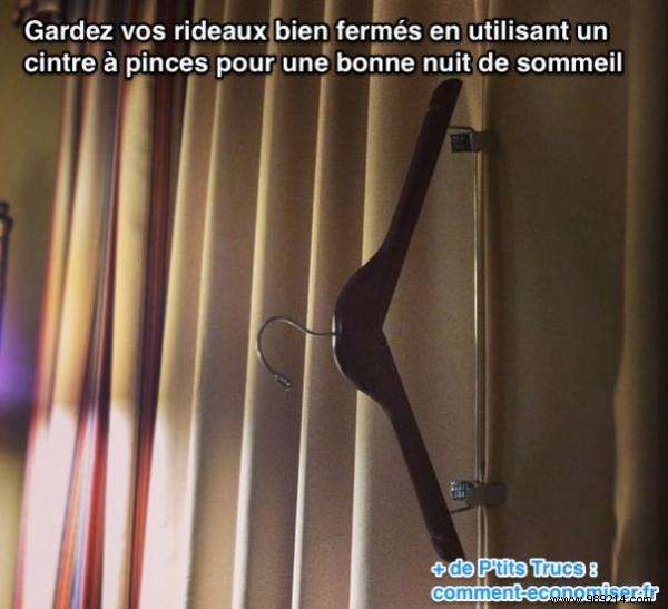 Simple Hanger Hack: Seal Curtains Tightly to Block Light for Restful Sleep