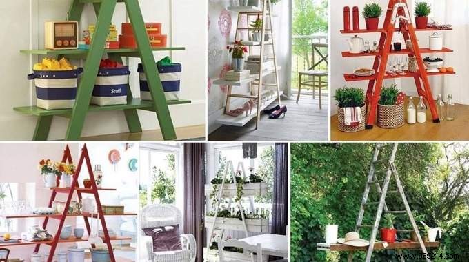 Transform Your Old Double Ladder into a Stylish DIY Shelf: Easy Upcycling Guide