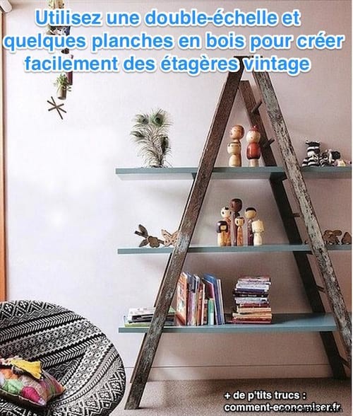 DIY Guide: Upcycle an Old Ladder into a Stylish Shelf in Just 15 Minutes